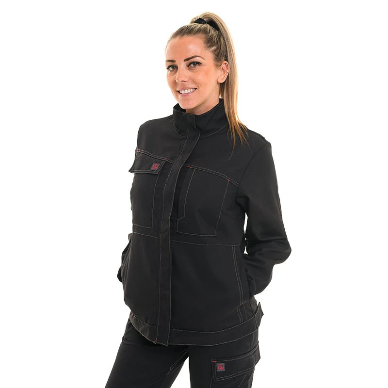 Veste de Travail Femme Citrine Noir - ADOLPHE LAFONT - Image 2