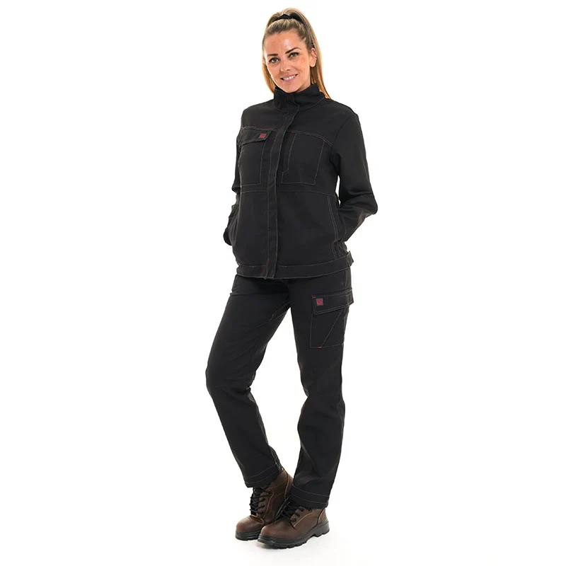 Veste de Travail Femme Citrine Noir - ADOLPHE LAFONT - Image 5