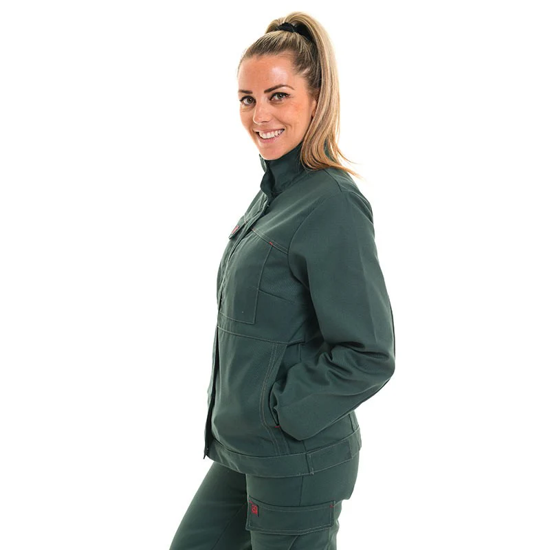 Veste de Travail Femme Citrine Vert Bouteille - ADOLPHE LAFONT - Image 2