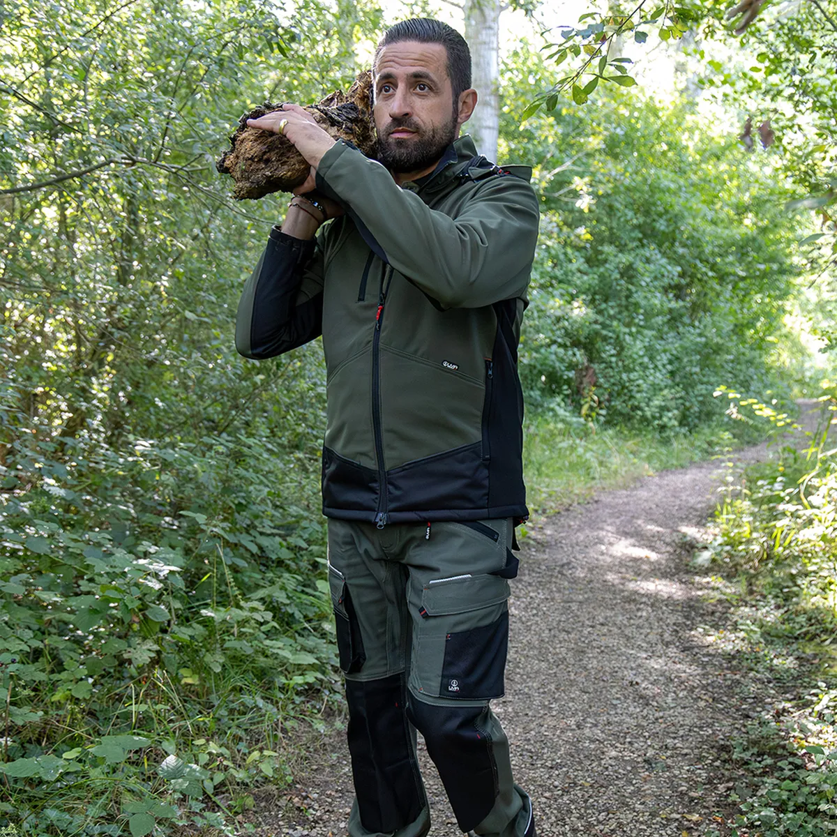 Veste de Travail Homme Softshell Imperméable Respirante à Capuche Amovible - LMA - Image 14