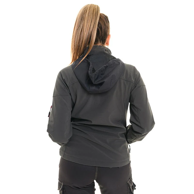 Veste de Travail Polaire Imperméable Softshell Femme Gris Charbon - ADOLPHE LAFONT - Image 2