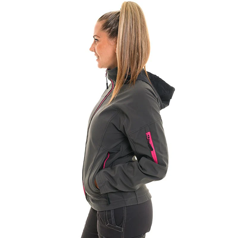 Veste de Travail Polaire Imperméable Softshell Femme Gris Charbon - ADOLPHE LAFONT - Image 3