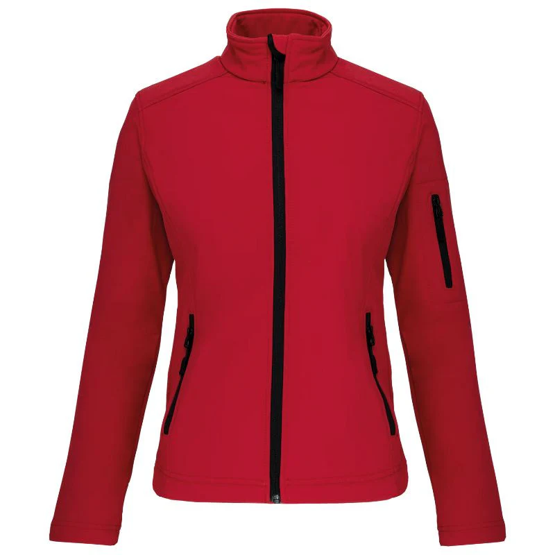 Veste de Travail Femme Softshell Rouge - KARIBAN