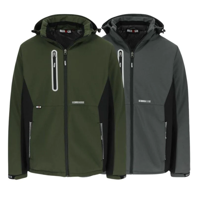 Veste de Travail Homme Softshell Doublée Micro-Polaire Taris Kaki - HEROCK