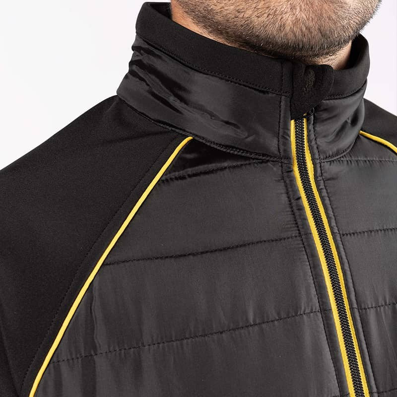 Veste de Travail Homme Softshell Liseré Jaune - KARIBAN - Image 5