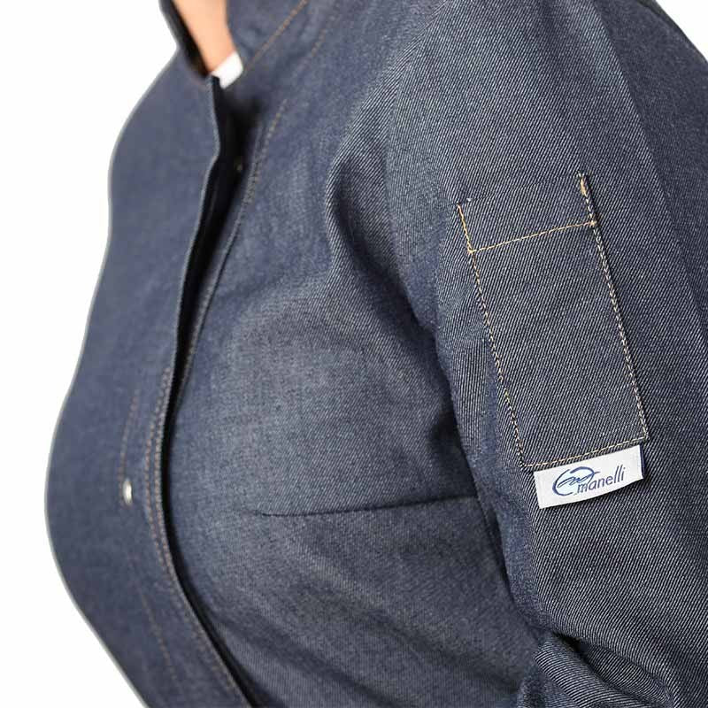 Veste de Cuisine Jean Femme Manches Longues Poche - MANELLI - Image 3