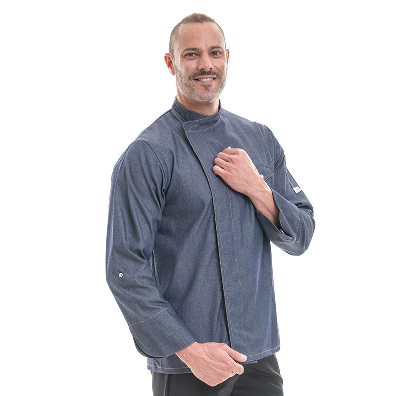 Veste de Cuisine Jean homme Manches Longues - MANELLI