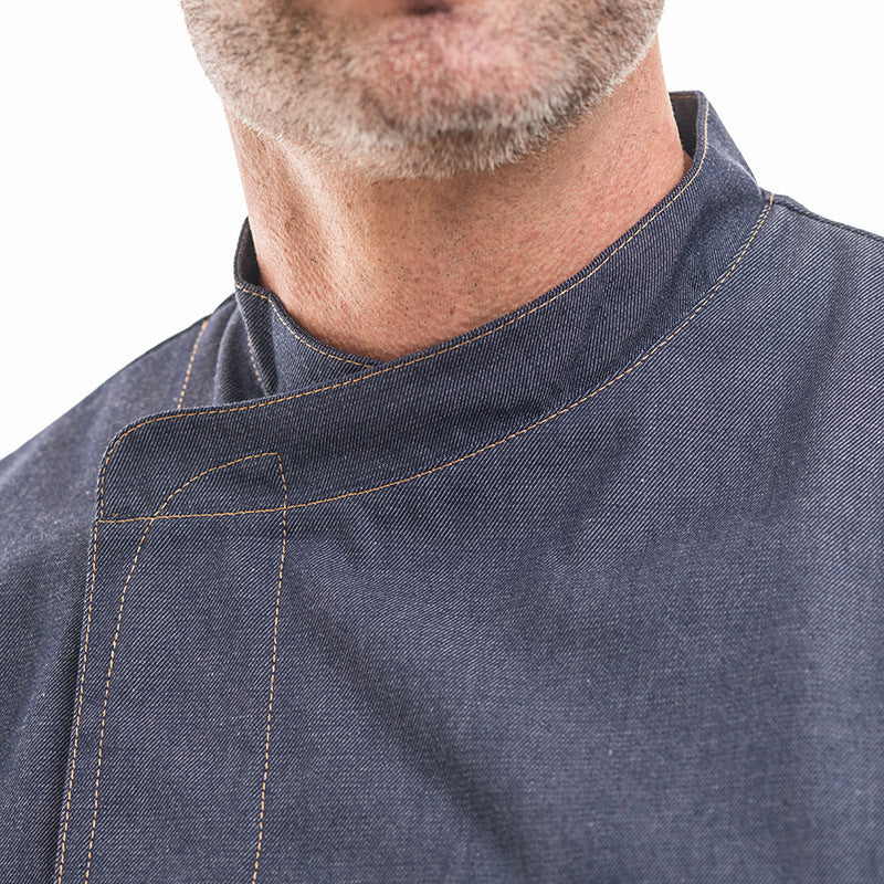 Veste de Cuisine Jean homme Manches Longues - MANELLI - Image 7