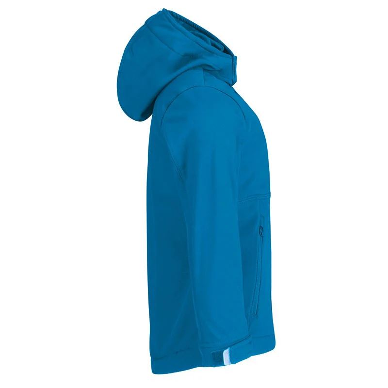 Veste Softshell 3 Couches Bleu à Capuche Amovible Enfant - B&C - Image 5