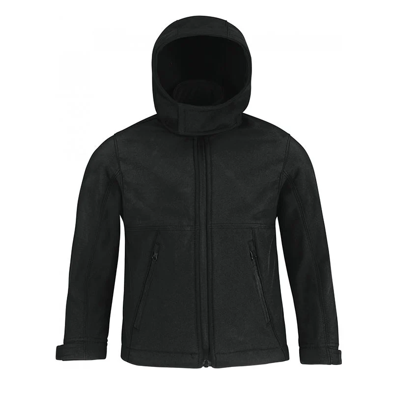 Veste Softshell 3 Couches Bleu à Capuche Amovible Enfant - B&C - Image 7