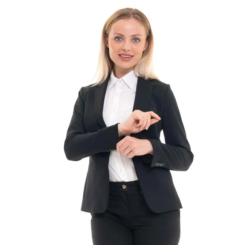 Veste Tailleur de Service Femme Noir - KARIBAN - Image 2